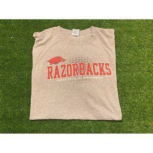 Retro Y2K Arkansas Razorbosk logo spell out long sleeve t-shirt XL NCAA